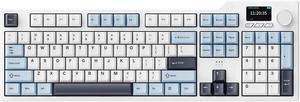 Ajazz AK35I V3 Tri-mode Wired Bluetooth Wireless Gaming Keyboard Gasket Structure Full Key Hot Swap 104 Keys Customized Keyboard  Black Gray Yellow Blue / White