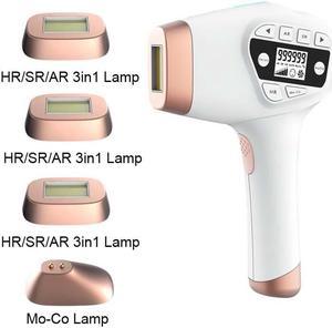 IPL Laser Hair Removal Permanent 999900 Flashes 7 Energy Levels Body Hair Removal Device Facial Legs Arms Bikini Line for men Women White