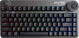 Azio FOQO (Space Gray) - Programmable Bluetooth Wireless/USB Wired Backlit Mechanical Keyboard with Brown Switches for Mac & Windows PC (US Layout) (FK201)
