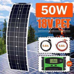 50W 12V Solar Panel Kits Battery Charger Car Boat RV Car PWM Dual USB Controller
