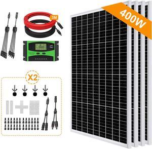 PFCTART 100W 200W 400W 1000W Watt Monocrystalline Solar Panel PV 12V Home RV