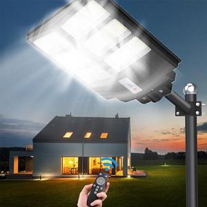 600W Solar Street Lights Outdoor Dusk to Dawn Road Lamp Solar Flood Light +Pole