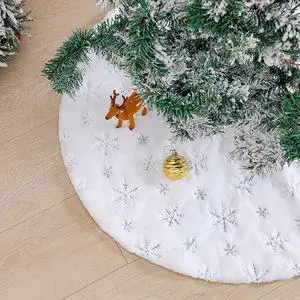 35'' Christmas Tree Skirt Tree Mat Xmas Holiday Party Decorations Ornaments