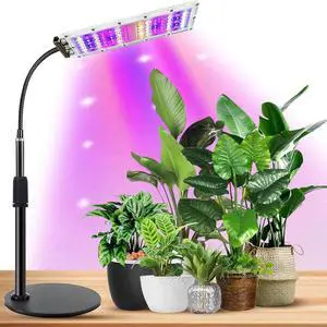 PFCTART Adjustable Full Spectrum Desk Growth Lamp Automatic Timer LED Plant Growing US