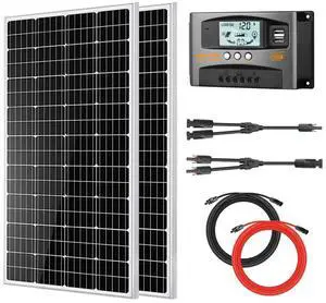 PFCTART Solar Panel Kit 400W 12V Mono Solar Panel Solar Off Grid System RV Boat PV Panel
