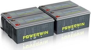 POWERWIN BT200 12V 200Ah LiFePO4 Battery with BMS - Ultra Long 15,000 Cycles, Deep Cycle, Low-Temp Protection, Ideal for Solar, RV, Off-Grid, Marine, Trolling Motors & Home Energy Storage