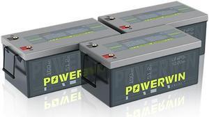 POWERWIN 48V 100Ah LiFePO4 Battery BT5120, 48V (51.2V)  Grade A Cells Lithium Battery, 4800W 5120Wh Load Power, Built-in 100A BMS, Perfect for 48V Inverter, Backup Power, Solar System, RV, Off G(3PCS)