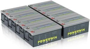 POWERWIN 48V 100Ah LiFePO4 Battery BT5120, 48V (51.2V)  Grade A Cells Lithium Battery, 4800W 5120Wh Load Power, Built-in 100A BMS, Perfect for 48V Inverter, Backup Power, Solar System, RV, Off G(8PCS)