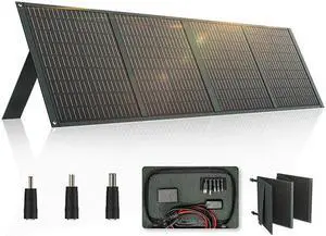 POWERWIN PWS110 110W Foldable Solar Panel IP65 Portable Solar Panel Kit with 2 USB Outputs 18V Solar Charger for Portable Power Station Camping Laptops RV