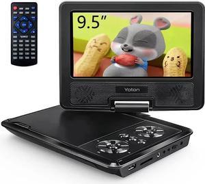 Yoton Portable DVD Player with 7.5" HD Swivel Screen, 4-6 Hours Built-in Battery for Kids and Car