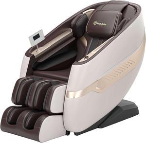 Real Relax® 2024 Favor 09 Massage Chair, SL Track Full Body Zero Gravity Massage Chair Recliner with 18 Modes Yoga Stretch Bluetooth Heating APP Control, Brown