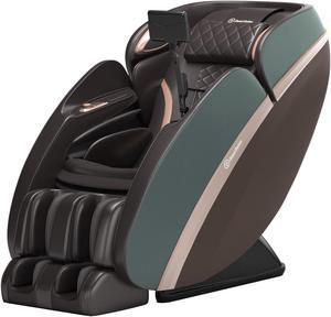 Real Relax® 2024 Real 4D Massage Chair PS6500, SL Track Full Body Zero Gravity Shiatsu Massage Recliner with AI Care Voice Control Heating, Dark Brown