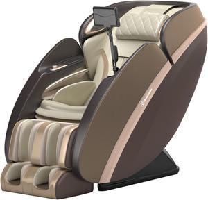 Real Relax® 2024 Real 4D Massage Chair PS6500, SL Track Full Body Zero Gravity Shiatsu Massage Recliner with AI Care  Voice Control Heating, Champagne