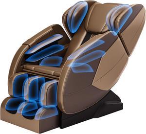 Real Relax®MM450 Massage Chair Full Body, 2024 Massage Chair with 8 Fixed Shiatsu Massage Rollers, Zero Gravity Mode, Heater, Bluetooth, Foot Massage, Brown