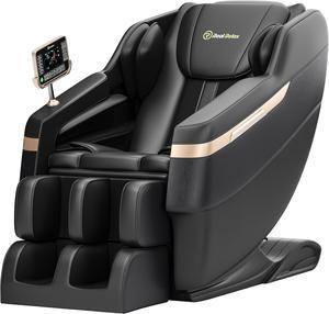Real Relax® BS02 2024 Massage Chair, Full Body Massage Zero Gravity Mode, with Foot Massage, Bluetooth, LCD, Waist Heater, Black