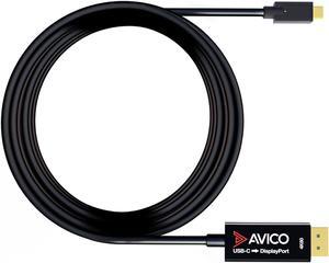 USB C TO DISPLAYPORT 1.2 CABLE  4K 60HZ HDR  2K 144HZ  ACTIVE  FOR MONITORS, TVS, PCS, MACBOOKS, PROJECTORS  THUNDERBOLT 3 COMPATIBLE