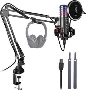 CORN USB Gaming Microphone Set with Flexible Arm Stand Pop Filter, Plug and  Play with PC Desktop Laptop Computer, Streaming Podcast Mic Kit for Home  Studio (T732 