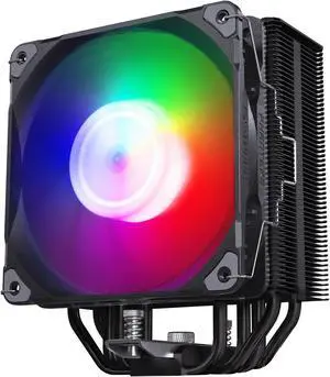 Phanteks Polar ST5 CPU Air Cooler, 5 Direct Heat pipe, M25 120mm D-RGB fan, All-black heatsink design, Black