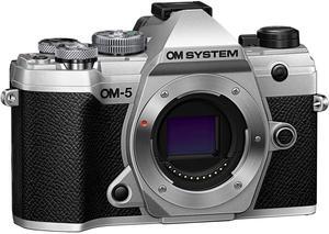 OM System M5 20.4 Megapixel Mirrorless Camera Body Only (Silver)