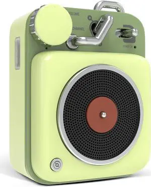 Muzen Mini Bluetooth Speaker, Button Metal with Lanyard,Vintage Radio with Old Fashioned Classic Style, Portable Wireless Loud Volume Speaker for Home, Office, Kitchen,Party,Travel,Outdoor