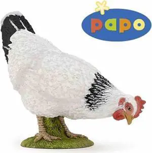 Papo Pecking White Hen Animal Figure 51160