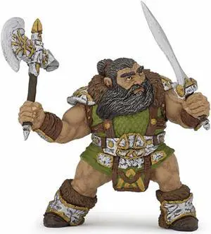 Papo Dwarf Warrior With Axe Fantasy Figure 38997