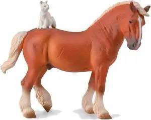 CollectA Draft Horse With Cat Figure 88916