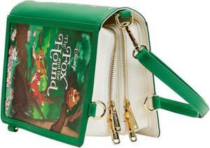 Loungefly Disney Fox And The Hound Classic Book Convertible Crossbody Bag Purse