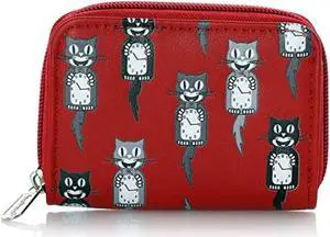 Shagwear Cat Clock Small Red Coin Purse Wallet