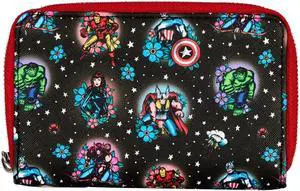 Loungefly Marvel Avengers Tattoo Zip Around Wallet