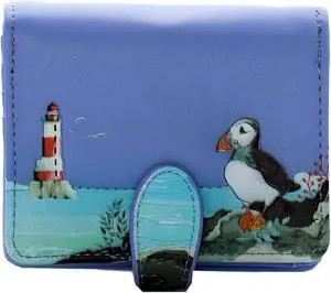 Shagwear Puffin Small Blue Zipper Wallet