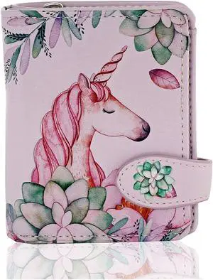 Shagwear Unicorn Small Pink Zipper Wallet