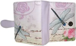 Shagwear Vintage Dragonfly Small Pink Zipper Wallet
