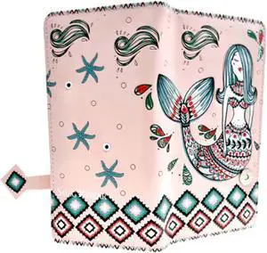 Shagwear Mermaid Garden Large Pink Zipper Wallet Shagwear Mermaid Garden Large Pink Zipper Wallet