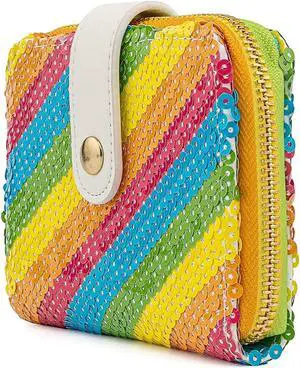 Loungefly Disney Sequin Rainbow Zip Around Wallet