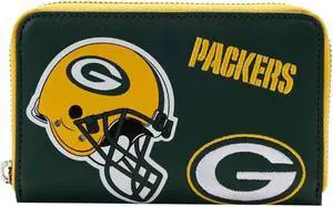 Loungefly NFL Green Bay Packers Patches Zip Around Wallet