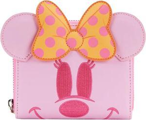 Loungefly Disney Pastel Ghost Minnie Glow In The Dark Zip Around Wallet