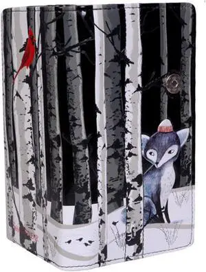 Shagwear Winter Fox Large Red Zipper Wallet