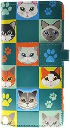 Shagwear Teal Cat Checkers Wallet