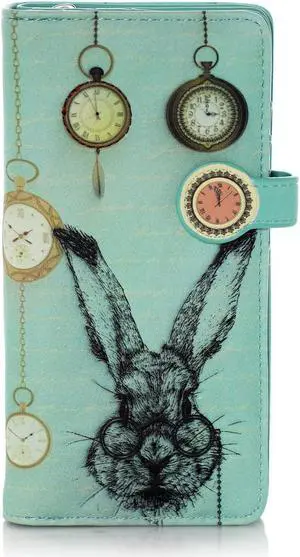 Shagwear Teal Pocket Watch Rabbit Wallet