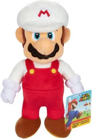 Jakks Super Mario Fire Mario 9 Inch Plush