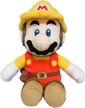 Little Buddy Super Mario Builder Mario 10 Inch Plush Figure Little Buddy Super Mario Builder Mario 10 Inch Plush Figure