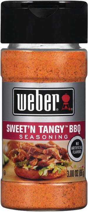 3x Shakers Weber Sweet N Tangy BBQ Flavor Seasoning  3oz  Gluten  MSG Free