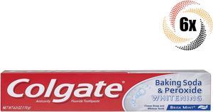 6x Packs Colgate Baking Soda  Peroxide Whitening Brisk Mint Toothpaste  25oz