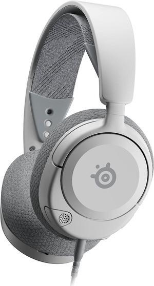 SteelSeries Arctis Nova 1P Multi-System Gaming Headset  Hi-Fi Drivers  360° Spatial Audio  Comfort Design  Durable  Lightweight  Noise-Cancelling Mic  PS5/PS4, PC, Xbox, Switch - White
