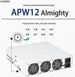New APW12 4000W all-round power supply LEXINDAR is suitable for S19 full series mining machine power supply