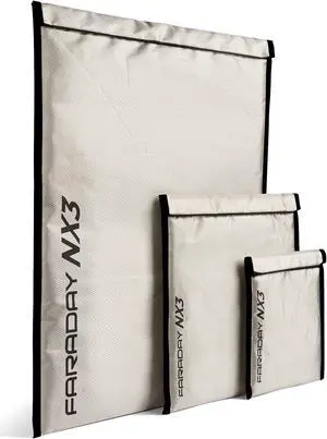 3pc Small Kit NX3 Triple-Layer CYBER Fabric Faraday Bags
