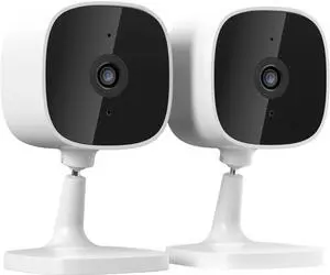 Swann EVO 2K HD Security Camera 2-Pack, Indoor Wi-Fi Plug-In, Motion Detection, Night Vision, 2-Way Talk, Local/Cloud Storage