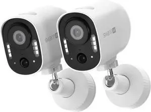 Swann Xtreem 4K 2Pack Wireless Security Cameras with 32GB Micro SD & Cloud Storage, Indoor & Outdoor Surveillance, Ideal for Baby Monitor & Home, 2-Way Talk, Wi-Fi, No Monthly Fee, 4KXTRMPK2-GL