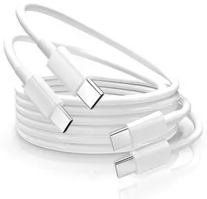 KEHIPI 60W USB C to USB C Cable 2 Pack 10ft USB C Charger Cable for Android/Phone/Laptop, Type C Fast Charging Cable C Charger Cord Compatible with iPhone 16/15/Pro/Max/Plus/iPad Pro/Air/Samsung